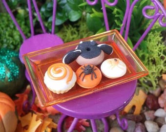 Fairy garden Halloween kit, fairy Halloween, Halloween cookies, fairy Halloween donuts, fairy fall, miniature Halloween, barbie Halloween