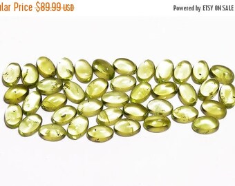 65% OFF SALE 40 Pieces Natural Peridot Cabochons Lot , 6x4mm Oval Shape, Natural Peridot Gemstone Cabochons Stone Cabs Smooth Loose Gems