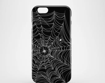 Spider Web iPhone 7 case / Halloween phone case / black and white iPhone 6 case / graphic iPhone 7 Plus case / Spooky iPhone 6 / iPhone SE