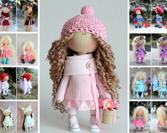 Textile doll Handmade doll Fabric doll Tilda doll Rose doll Soft doll Cloth doll Collectable doll Rag doll Interior doll by Master Olga P