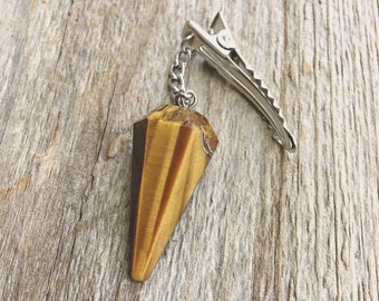 tiger's eye pendulum roach clip