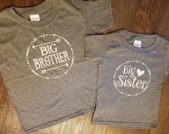 Sibling set | Big Brother and Big Sister Set | Big Sister Shirt | Big Brother Shirt | baby announcement shirt | newborn sibling set | kids