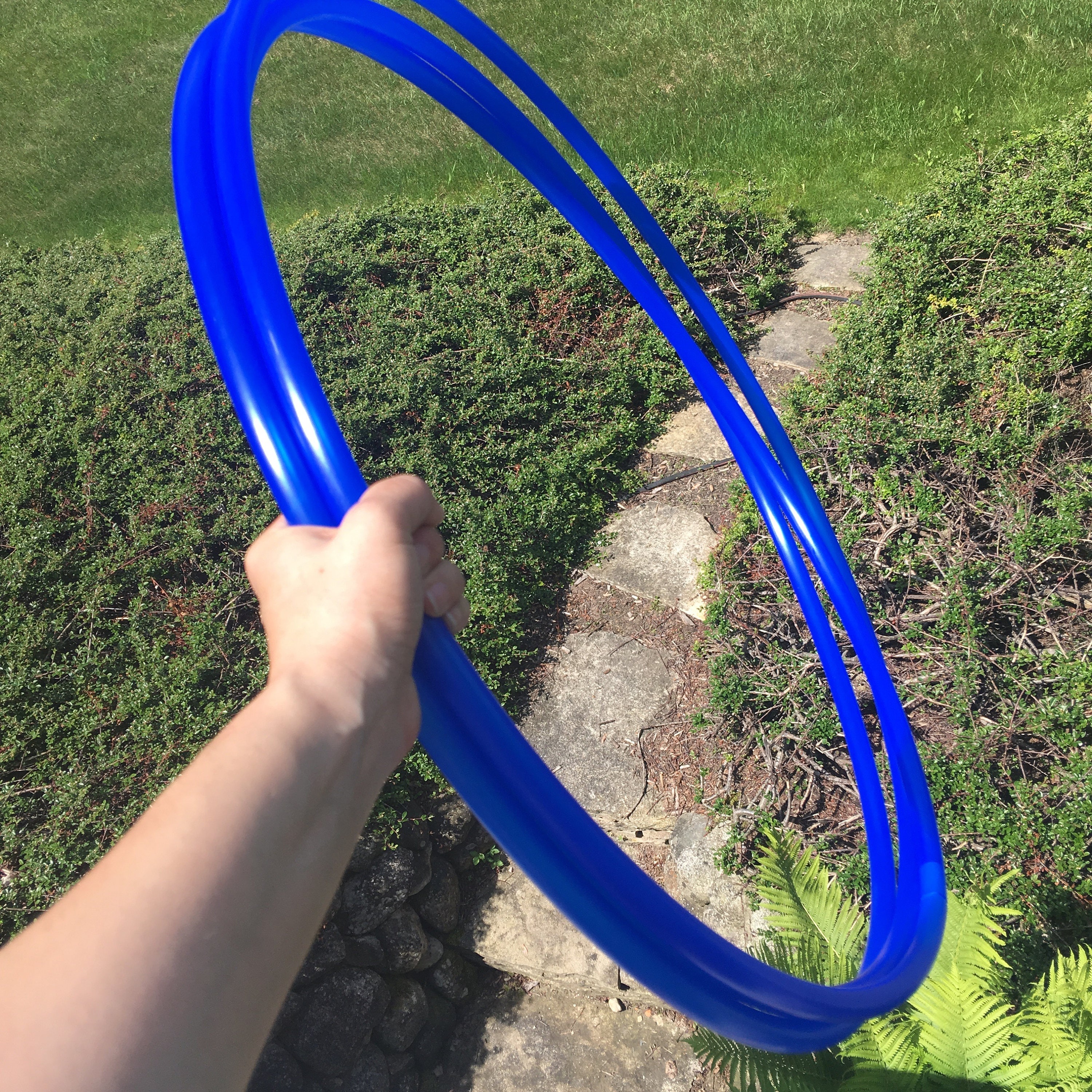 Uv Blue translucent 5/8 polypro hula hoop