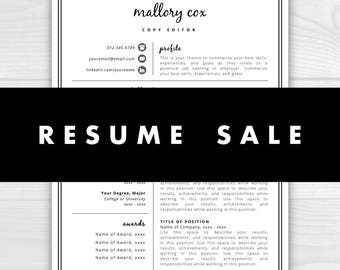 Resume Template Sale, Resume Sale, All resumes 1 dollar! Limited time only!!