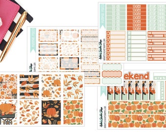 A La Carte Pumpkin Patch Weekly Kit for ECLP Vertical Planner Stickers