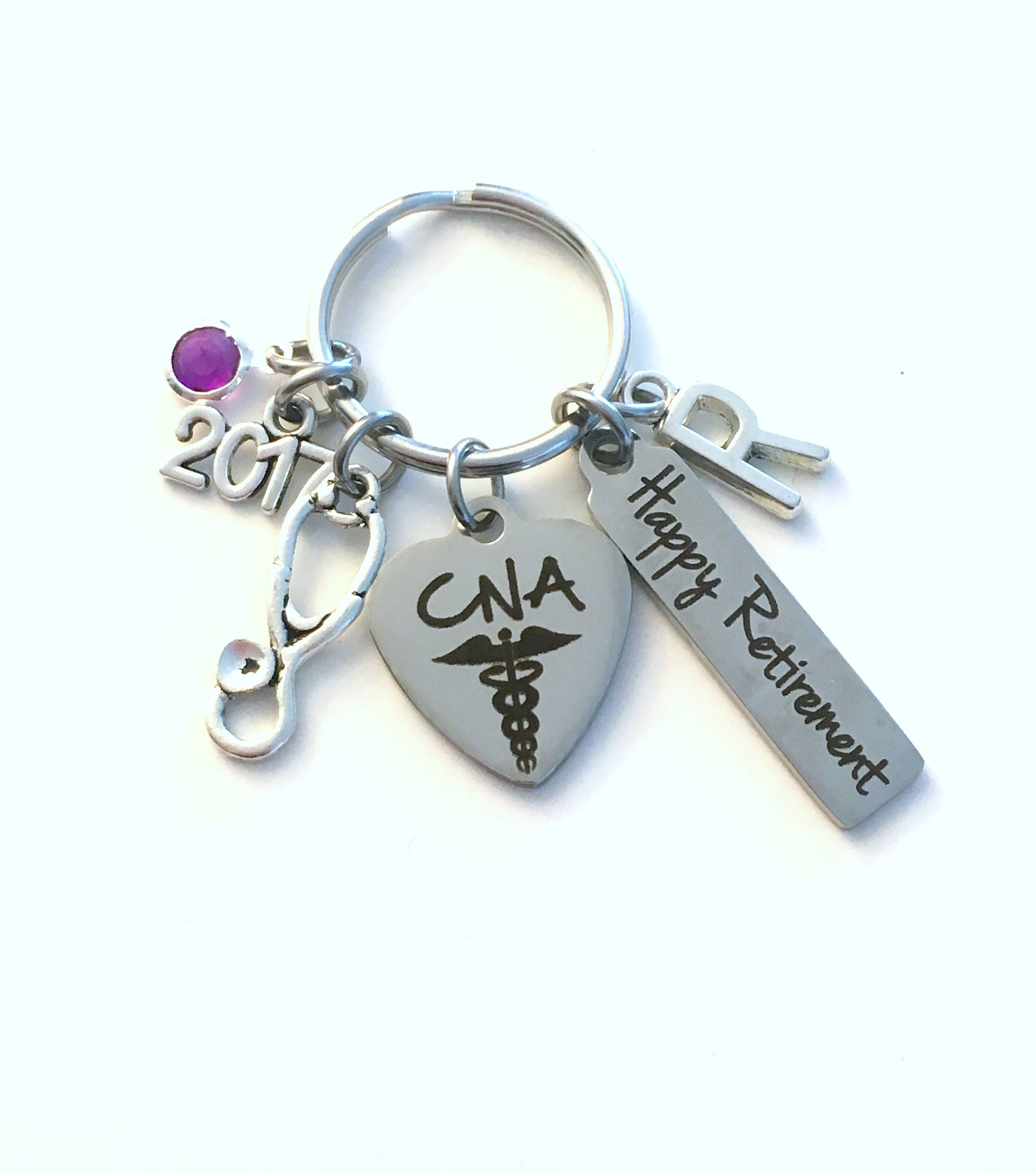 Retirement Gift for CNA Keychain, 2018 Certified Nursing Assistant