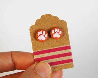 Studs feet light brown/orange in fimo
