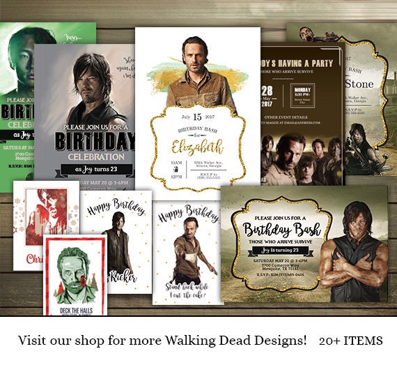 The Walking Dead Birthday Card Daryl Dixon Happy Birthday