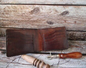 Men's leather wallet\portafoglio in cuoio\кожанный кошелек\кожанный бумажник/free shipping