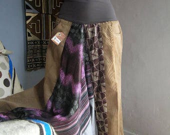 Mixed velvet harem pants size M mixed Akwaba Creations