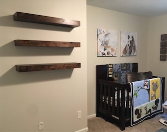 Floating Shelves | Shelf | Farmhouse Shelves | Bathroom Shelf | Wood Shelf | Hanging Hardware Included!