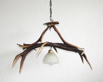 Long chandelier with deer antlers for one light Wall Antlers Rustic Decor Real Antlers Mancave Decor Hunters Cabin Decor Mounting Antlers