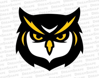 Owl SVG Files, Bird SVG Files, Owl Head Logo Design for Electronic Cutting Machine, Owl Bird Cut File, Owl Head SVG Files, Instant Download