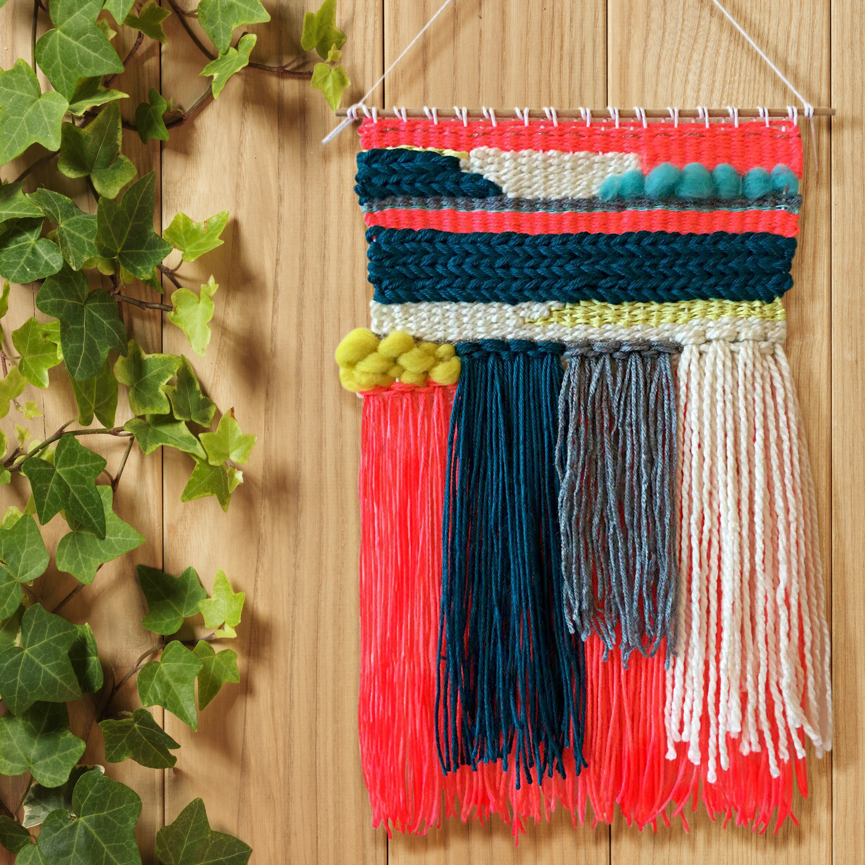 Bright Lights Large Hand Woven Tapestry Weaving Handmade