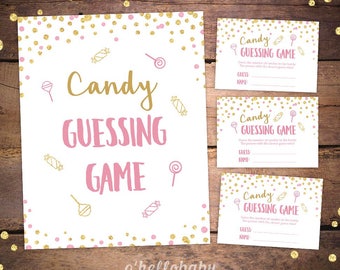 Candy guess game | Etsy