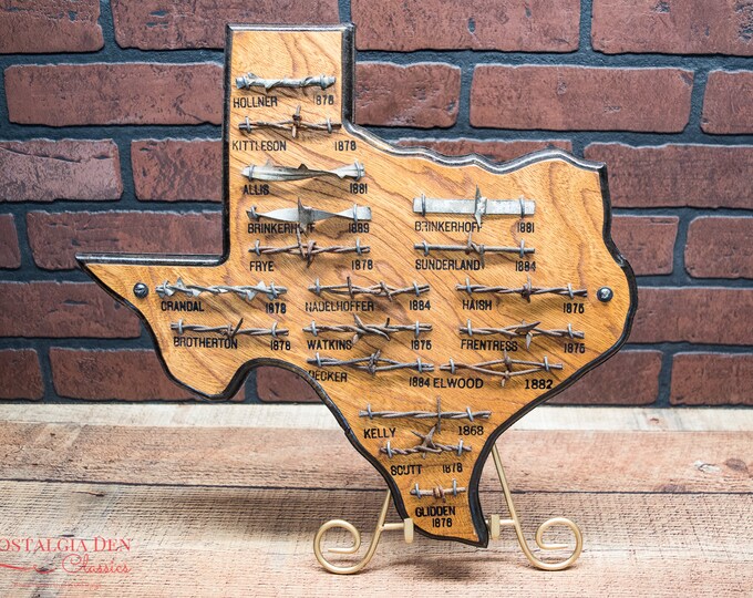 Amos Crouch Texas Barbed Wire Display | 1869-1889 Antique Barbed Wire Collection