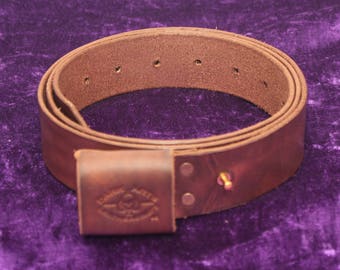 Handmande Leather Belt - Antique Walnut
