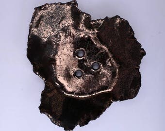 Ceramic soap dish/ hand made soap dish/ Bronze soap dish/ ideal for your bathroom/ bathroom decor