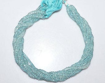 50% OFF 1 Strand Aquamarine Faceted Rondelle Beads 13 Inch Strand , Aquamarine Rondelle Beads , Sold By Strand , 3.25-5.50 mm - MC453B