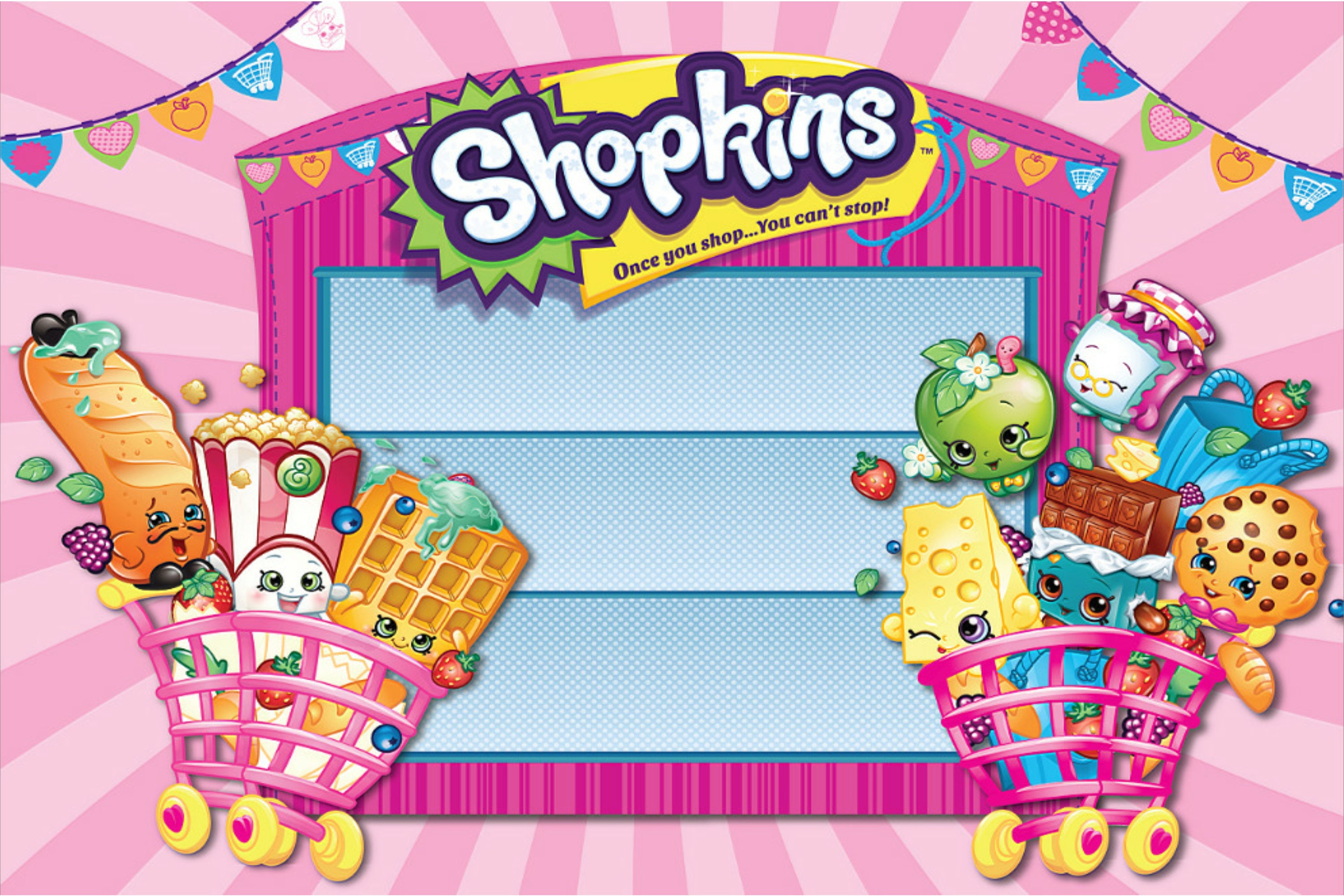 Shopkins Vinyl Birthday Banner