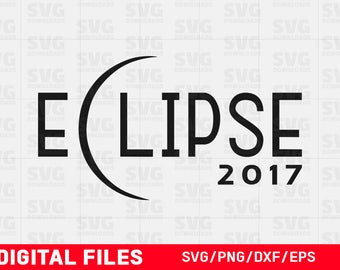 Solar Eclipse 2017 SVG Graphic | Total Solar Eclipse Graphic for T-shirt