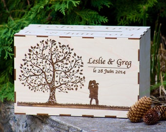Wedding Card Box,Wedding Gift Card Box,Wedding Box,Wishes Box,Memory Box,Rustic Card Holder,Personalized Rustic Card Box,Gift for the Couple