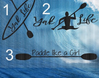 Kayak Decal, Paddle like a girl