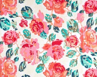 pixel floral shorts