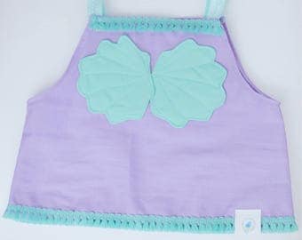 mermaid girl outfit - mermaid top - mermaid tank - mermaid shell top - mermaid tank top - mermaid outfit baby - mermaid shell shirt