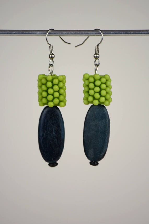 RR#117 Life Force Lime Drop earrings