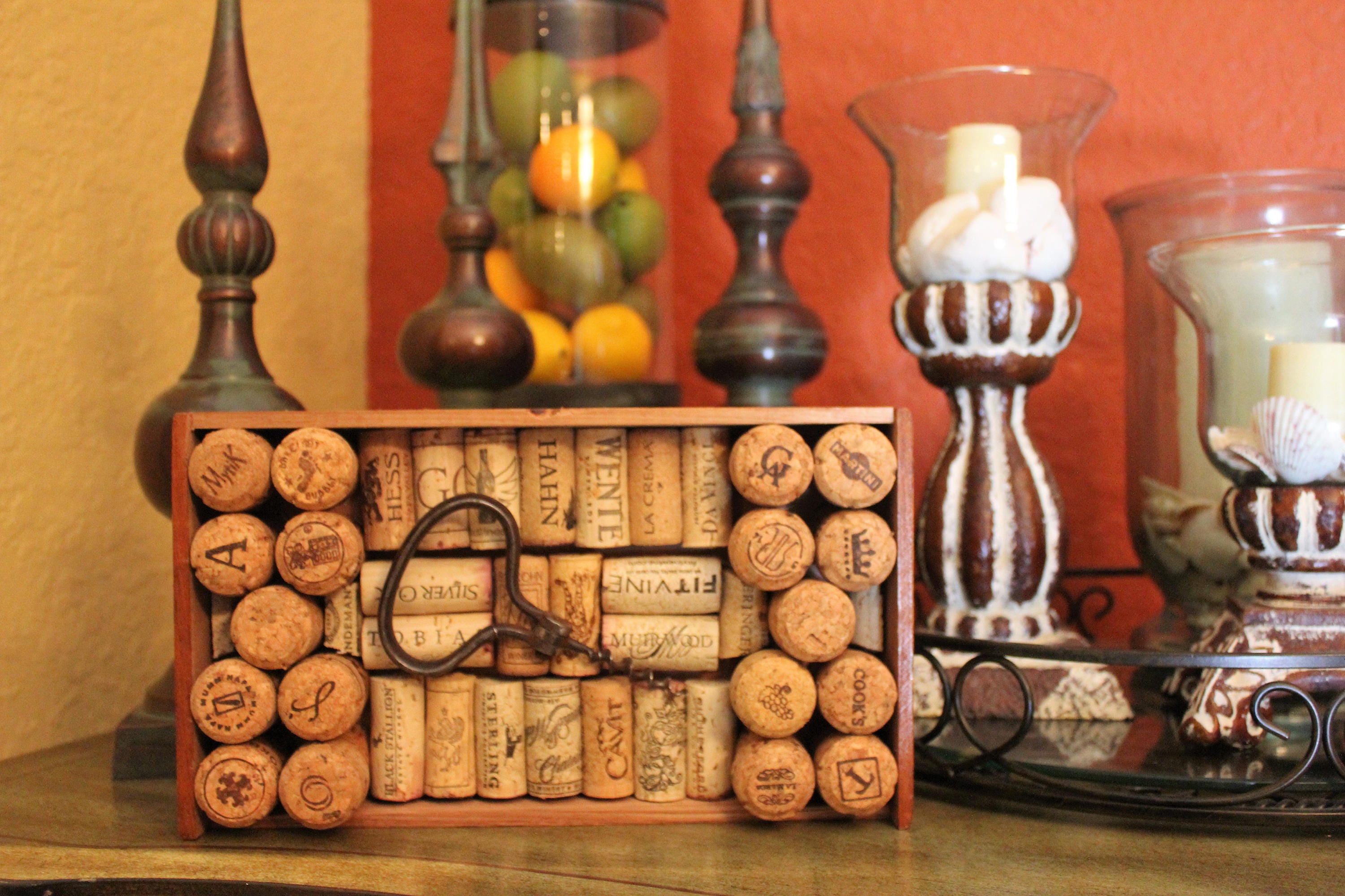 Vintage Art / Decorative Wine Champagne Cork & Cigar Box