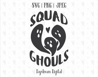Squad Ghouls SVG | Spooky | Halloween | Ghosts | Scary | Clip Art | SVG Cutting Files