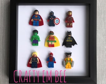 lego superhero frame for dad