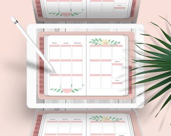Pink Floral Digital Planner for Goodnotes - iPad & iPhone