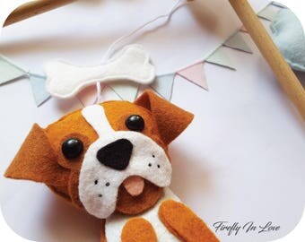 Baby Mobile - Baby Crib Mobile - Nursery Mobile Clouds – Stars Mobile – Dog Baby Mobile – Hanging mobile – Dog Cot Mobile