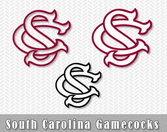 South Carolina Gamecocks Layered SVG Dxf Logo Vector File Silhouette Studio Cameo Cricut Design Template Stencil Vinyl Decal Tshirt Craft