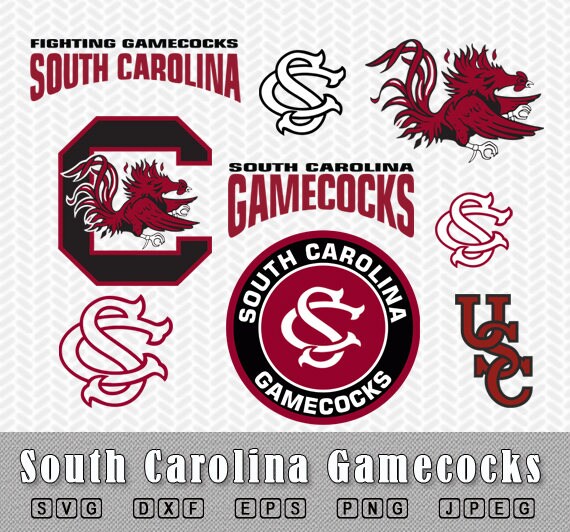 South Carolina Gamecocks Couches Svg Dxf Png Vector Fichiers 