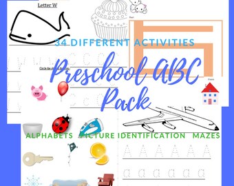 Preschool Printable Worksheets and Activities Alphabet