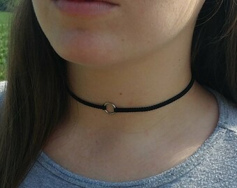 Black Boho Choker, Dainty Black Choker Necklace, Dainty Black Necklace, Boho Accesories, Small Women's Necklace, Women's Gift,