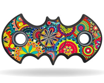 Flower Power - Fidget Spinner, Tri-Spinner, Fidget Spinner Decal, Fidget Spinner Sticker, Custom Fidget Spinner, Bat Shaped Spinner, Batman