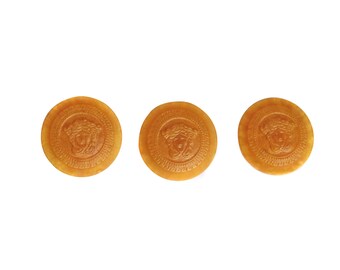 Set of 3 pcs Versace logo Medusa plastic buttons