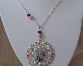 pretty "corset romantic rose" necklace