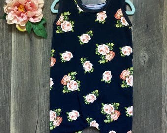 Romantic Roses Sleeveless Harlem Romper 12-18m