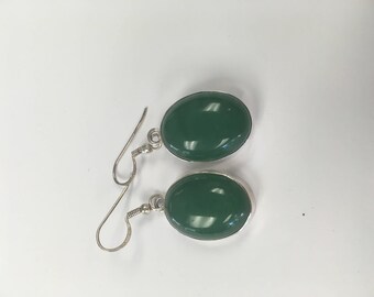 Sterling Silver Chalcedony Stone Earrings