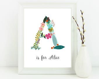 custom name print, christening gift , new baby gift, personalised nursery decor, personalised name print, new baby gift, kids room decor