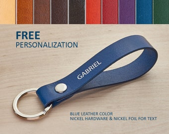 Initial Leather Keychain, Custom Name Keychain, Initial Keychain, Custom Initial Key Fob, Name Keychain, Custom Leather Keychain, Name Gift