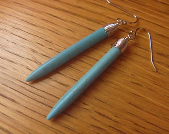 Silver and turquoise earrings