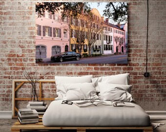 Charleston Rainbow Row Photo - Metal Rainbow Row Art - Charleston South Carolina Photography - Charleston Metal Print - Charleston SC Art