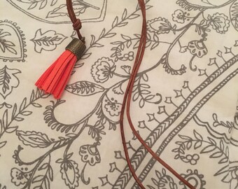 Red tassel necklace