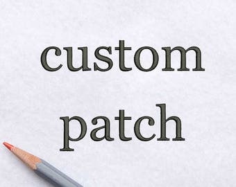 Custom patch Embroidered patch Personalize embroidery patch Custom Name Patch Iron on patch Custom Patch Design Name patch Back patch EDP000